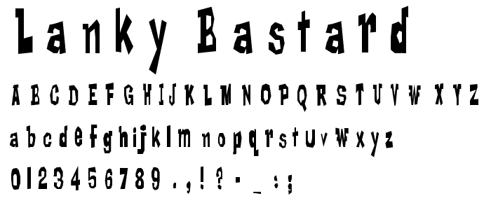 Lanky Bastard font